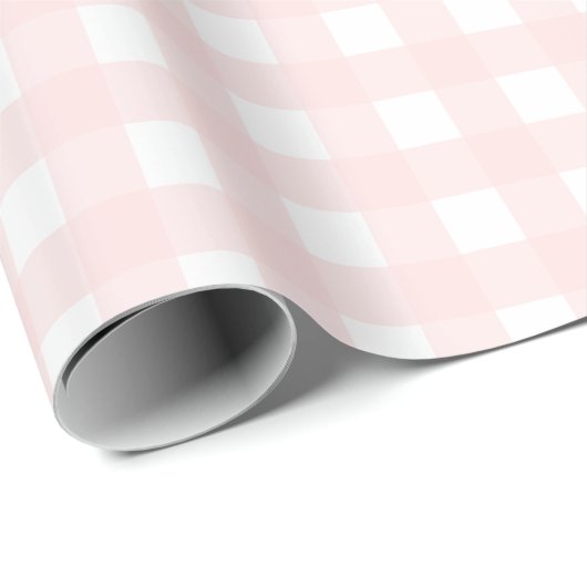 Pink Gingham Wrapping Paper Geschenkpapier (Rolleneckpunkt)