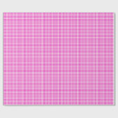Pink Gingham Wrapping Paper Geschenkpapier (Flach)
