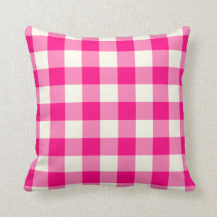 Pink-Gingham-Wurfs-Kissen Kissen