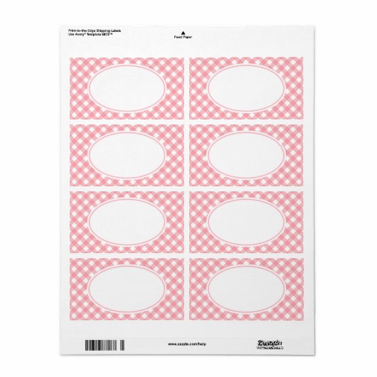 Pink GinghamLabels (Vorne)