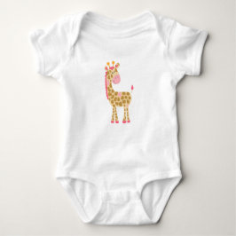 Pink Giraffe Baby Bodysuit Baby Strampler