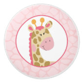 Pink Giraffe Baby Kinderzimmer Jungle Niedlich Keramikknauf (Vorderseite)