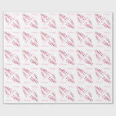 Pink Giraffe Babydusche Wrapping Paper Geschenkpapier (Flach)