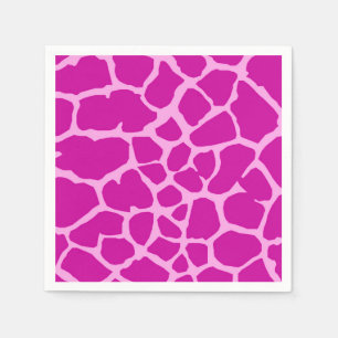 Pink Giraffe Dschungel Glamour Serviette