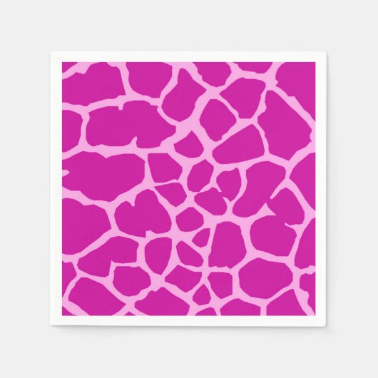 Pink Giraffe Dschungel Glamour Serviette (Vorderseite)
