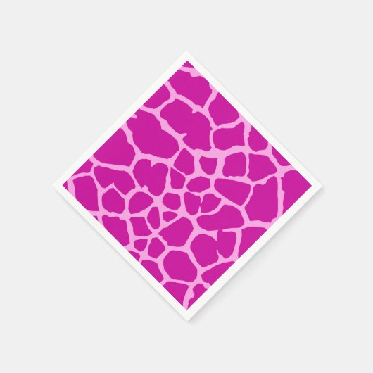 Pink Giraffe Dschungel Glamour Serviette (Ecke)