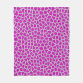 Pink Giraffe Fleece Blanket (Vorderseite)