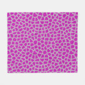 Pink Giraffe Fleece Blanket (Vorderseite (Horizontal))