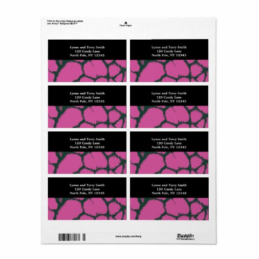 Pink Giraffe Fur Muster (Vorne)