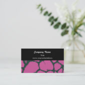 Pink Giraffe Fur Muster Business Card Visitenkarte (Stehend Vorderseite)