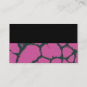 Pink Giraffe Fur Muster Business Card Visitenkarte (Rückseite)