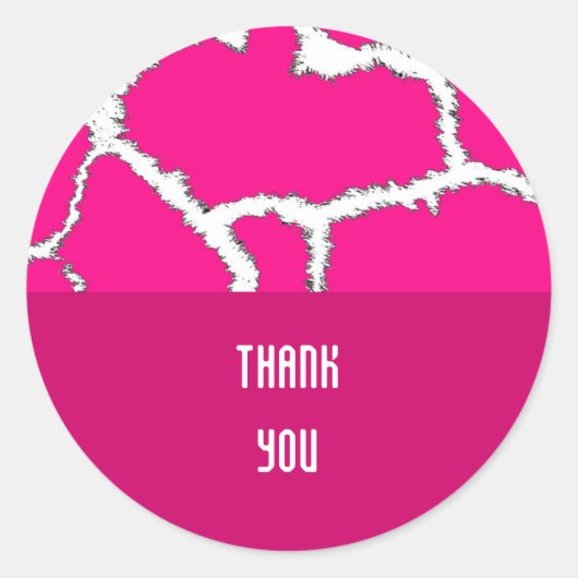 Pink Giraffe Fur Muster Runder Aufkleber (Vorderseite)