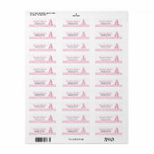 Pink Giraffe Girl Jungle Custom Address Labels (Vorne)