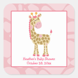 Pink Giraffe Girl Safari Platz Gefallen Sticker