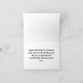 Pink Giraffe Happy Geburtstag Einzigartig Feiertagskarte (Innenseite)