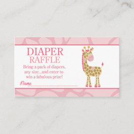 Pink Giraffe Jungle Jill Babydusche Windelwindung Begleitkarte
