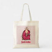 Pink Giraffe Kids Monogram G Tragetasche (Rückseite)