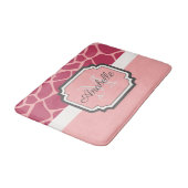 Pink Giraffe Muster Badematte (Schrägansicht)