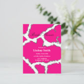 Pink Giraffe Muster Bridal Dusche Einladung (Stehend Vorderseite)