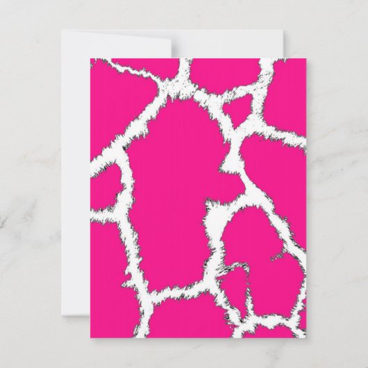 Pink Giraffe Muster Bridal Dusche Einladung (Rückseite)