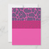 Pink Giraffe Muster Bridal Dusche Einladung (Rückseite)