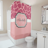 Pink Giraffe Muster Duschvorhang (Beispiel)