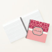 Pink Giraffe Muster Notizblock (Innenseite)