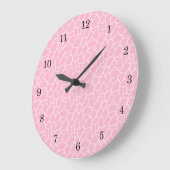 Pink Giraffe Muster Uhr (Winkel)