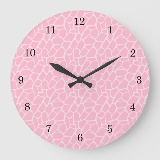 Pink Giraffe Muster Uhr (Vorderseite)