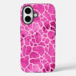 Pink Giraffe Skin Acid Wash Muster iPhone 16 Hülle