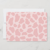Pink Giraffe Spots Kinderdusche Einladung (Rückseite)