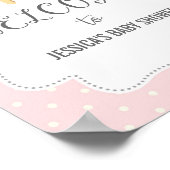 Pink Giraffe Willkommenspender drucken Poster (Ecke)