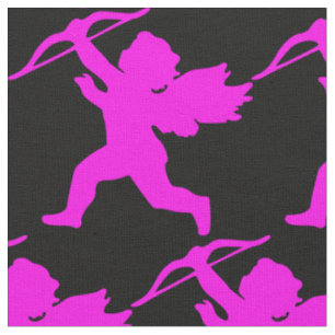 Pink Girl Angel Fabric, Black Stoff