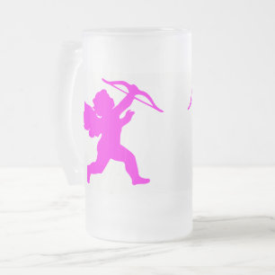 Pink Girl Angel Mattiert 16 oz Mattiert Glass Tass Mattglas Bierglas