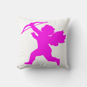 Pink Girl Angel Throw Kissen