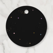 Pink Girl Astronaut Weltraum Geburtstag Geschenkanhänger (Rückseite)