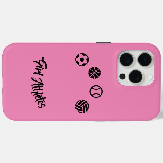 Pink Girl Athletinnen iPhone Case (Rückseite (Horizontal))