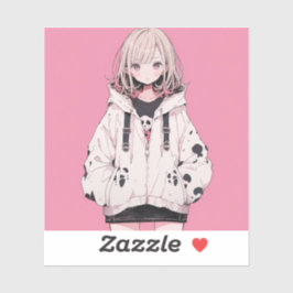 Pink Girl Aufkleber