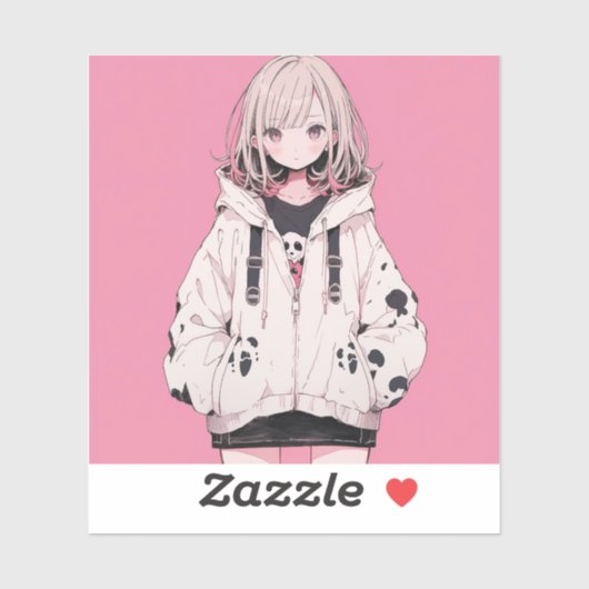 Pink Girl Aufkleber (Blatt)