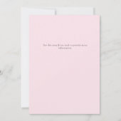 PINK GIRL BABY DUSCHE MIT SCHNULLER EINLADUNG (Rückseite)