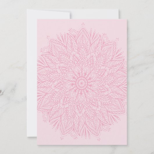 Pink Girl Baby Duschkabine Zeremonie Einladung (Rückseite)