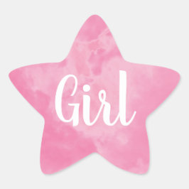 Pink Girl Baby Gender offenbaren Rauchbombe-Party Stern-Aufkleber