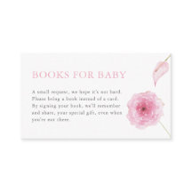 Pink Girl Baby in Bloom Books for Baby Card