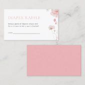 Pink Girl Baby in Bloom Diaper Raffekarte Visitenkarte (Vorne/Hinten)