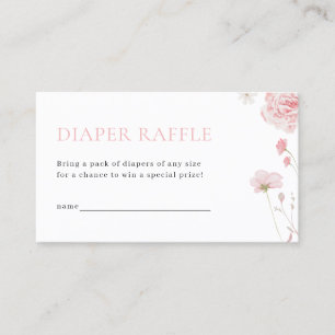 Pink Girl Baby in Bloom Diaper Raffekarte Visitenkarte
