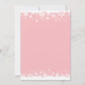 Pink Girl Baby mit kalter Außendusche Einladung (Rückseite)