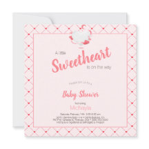 Pink Girl Baby Shower Sweetheart ist unterwegs