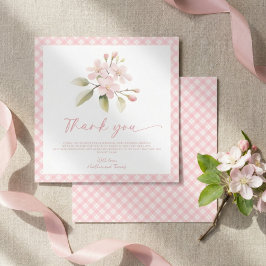 Pink Girl Baby Shower Thank You Dankeskarte