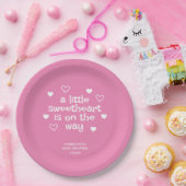 Pink Girl Babydusche Teller (Party)