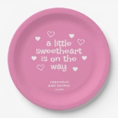 Pink Girl Babydusche Teller (Vorderseite)